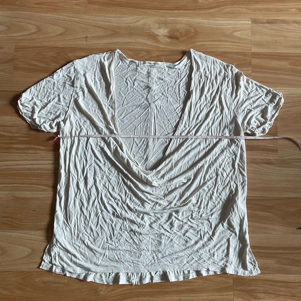 Cute Free People Fantasy Cowl Neck Tee - Sz L
